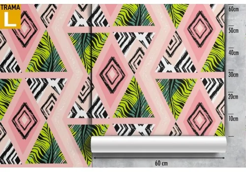 Modern tropical geometric wallpaper pattern. 2
