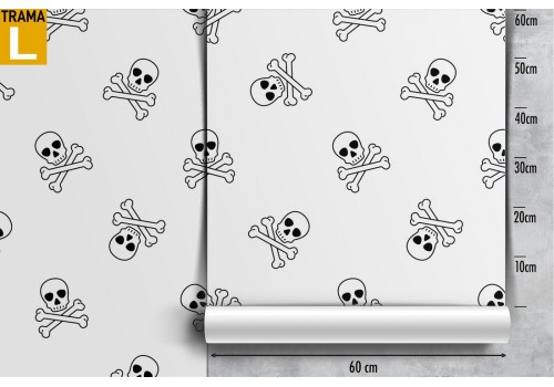 Cartoon skull wallpaper decoration. 2