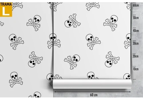 Cartoon skull wallpaper decoration. 2