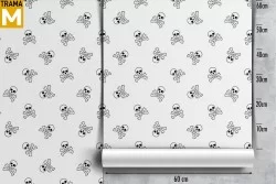 Carta da Parati Dark e Teschi Decorazioni e Pattern Personaggi e Cartoni