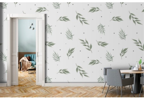 Wallpaper nature leaves minimal pattern.