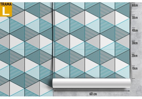Geometric hexagon wallpaper decoration. 2