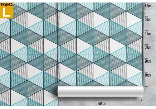 Geometric hexagon wallpaper decoration. 2
