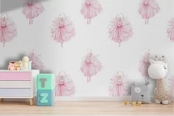 Wallpaper ballerina decoration for children.