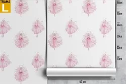 Wallpaper ballerina decoration for children.