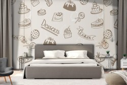 Wallpaper sweet food pattern.