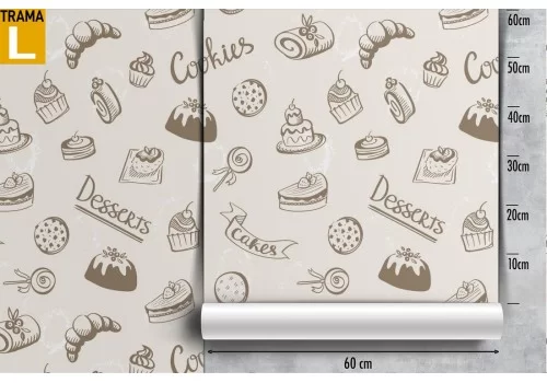 Carta da Parati dolci pattern cibo. 2