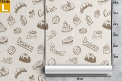 Wallpaper sweet food pattern.