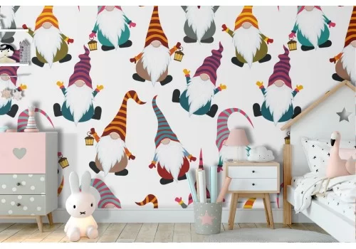 Gnome wallpaper fantasy decoration for children.