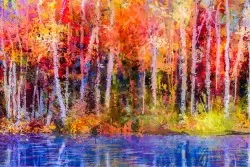 Carta da Parati Design e Stili Flora e Fauna Paesaggi e Natura Dipinti e Acquerelli Foreste e Alberi Natura