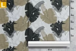 Carta da Parati foglie pattern natura astratta.