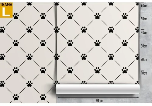 Wallpaper pattern stylized dog paws. 2