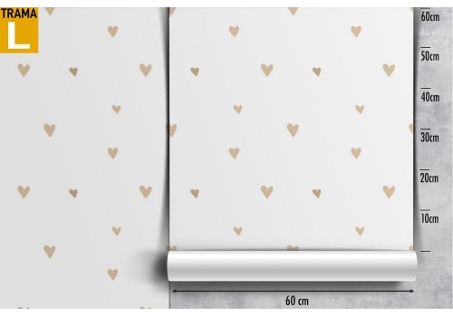 Gold hearts polka dot pattern wallpaper. 2
