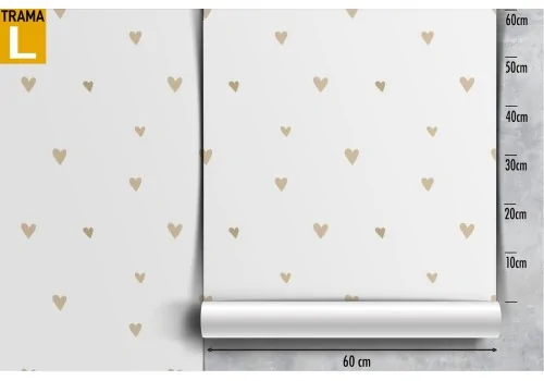 Gold hearts polka dot pattern wallpaper. 2