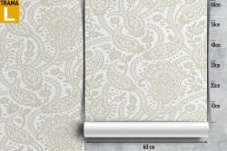 Wallpaper with abstract leaves nature 1950s pattern.