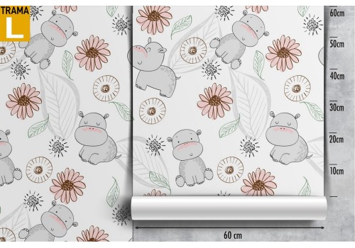 Animal and flower wallpaper decoration for children. 2