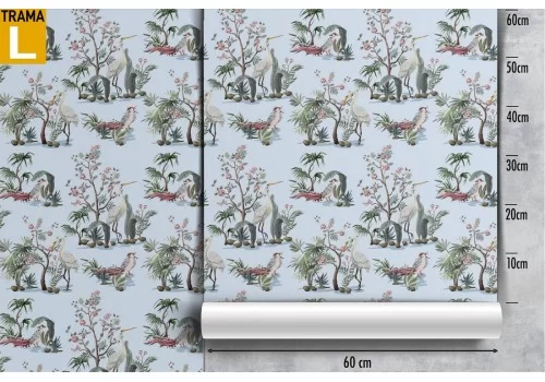 Carta da Parati animali e piante tropicali pattern. 2