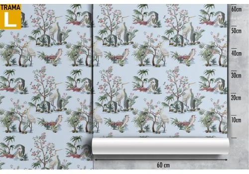 Tropical animals and plants wallpaper pattern. 2