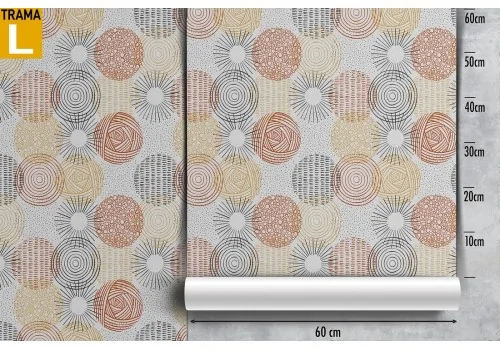 Wallpaper decoration with stylized polka dot pattern. 2