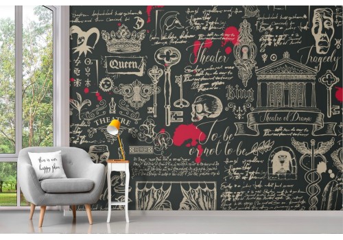 Wallpaper theater opera horror pattern.