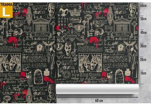 Wallpaper theater opera horror pattern. 2