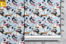 Carta da Parati decorazione pirati bambini.