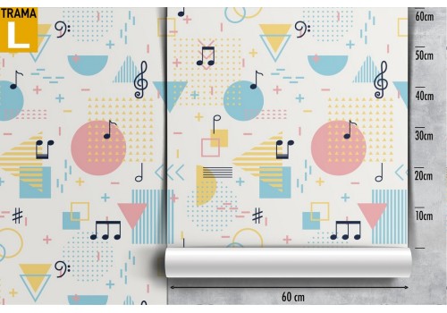 Geometric and polka dot wallpaper for children. 2