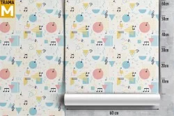 Carta da Parati Righe e A pois Decorazioni e Pattern