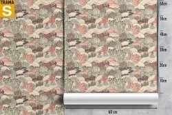 Wallpaper Design and Styles Stylized Tropical Nature Flora and Fauna
