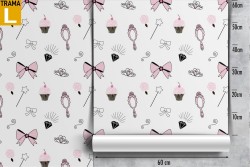 Princess pattern children's wallpaper accessories.
