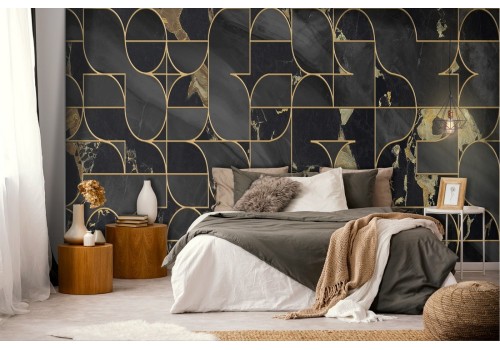 Art Deco marble surface wallpaper pattern.