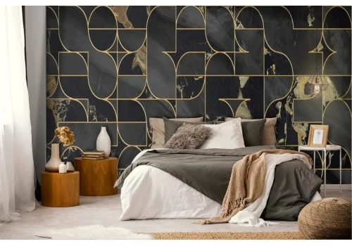 Art Deco marble surface wallpaper pattern.