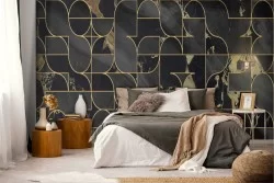 Art Deco marble surface wallpaper pattern.