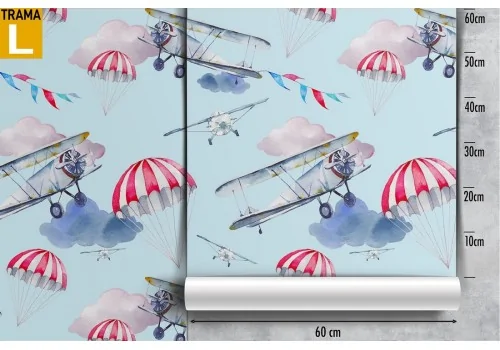 Airplane wallpaper decoration for children. 2