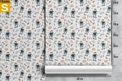 Carta da Parati Bambini Animali uccelli Decorazioni e Pattern