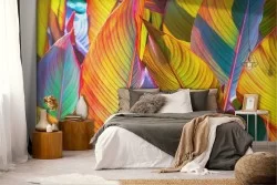 Modern Tropical Nature Leaves Wallpaper