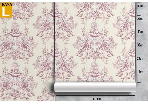 English vintage damask wallpaper. 2