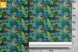 Wallpaper Design and Styles Flora and Fauna Tropical Leaves