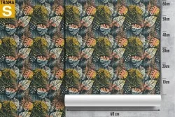 Wallpaper Design and Styles Abstract Flora and Fauna Tropical Leaves