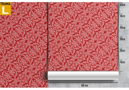 Vintage red damask wallpaper. 2