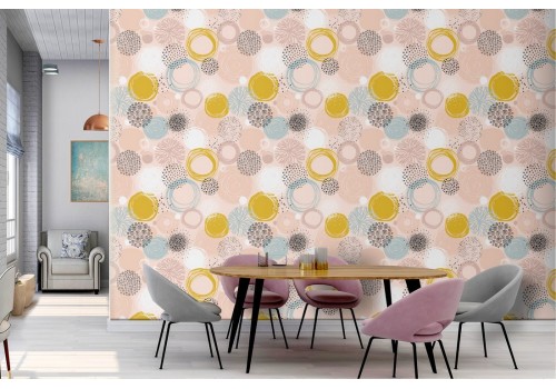 Polka dot abstract wallpaper decoration.