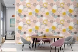 Polka dot abstract wallpaper decoration.