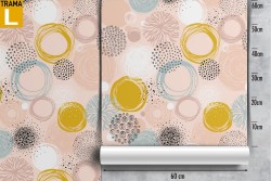 Polka dot abstract wallpaper decoration.