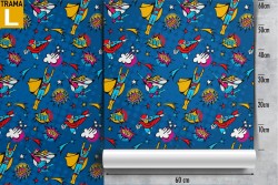Carta da Parati super eroi decorazione bambini.