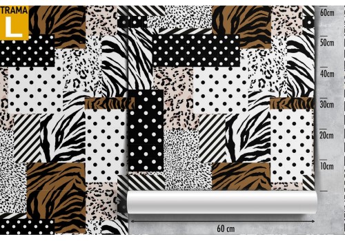 Wallpaper pattern design abstract leaves and polka dots. 2