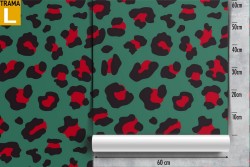 Vintage camo wallpaper pattern green and red.