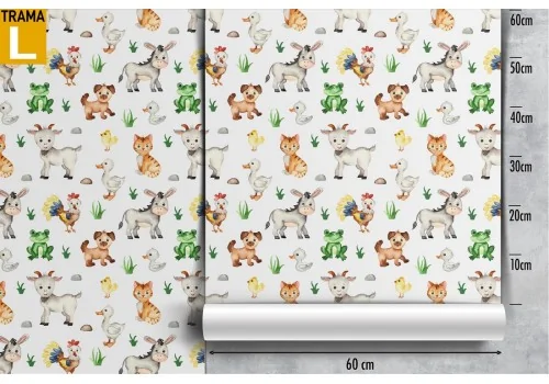 Farm animals wallpaper decoration for children. 2