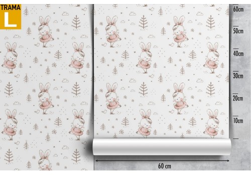 Bunny wallpaper children's decoration. 2