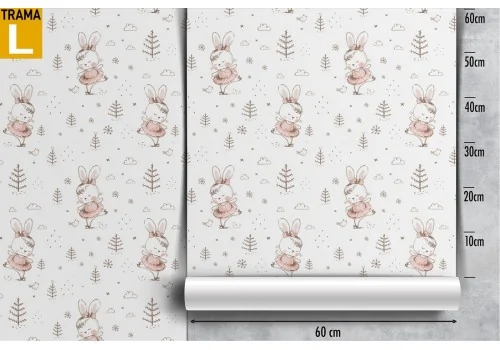 Bunny wallpaper children's decoration. 2