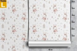 Carta da Parati coniglietti decorazione bambini.